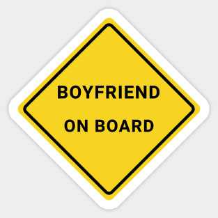 Boyfriend on Board Sticker